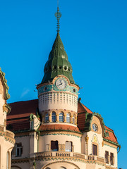Fototapeta na wymiar Nagyvarad (Oradea) iconic building in the city center main square