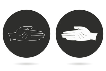 Hand - vector icon.