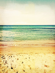 Fototapety  Zdjęcie morza i plaży w stylu vintage