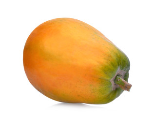 fresh ripe papaya isolated on white background