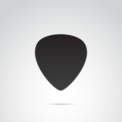 Guitar pick vector icon.