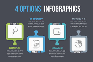 Infographic Template with Four Options