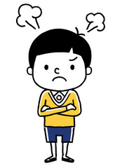 男の子：怒る
