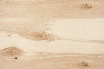 Light beige plywood vintage wood texture. Top view, wooden board.