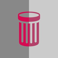 trash bin icon stock vector illustration flat design