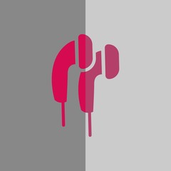 Headphones icon stock vector illustration flat design