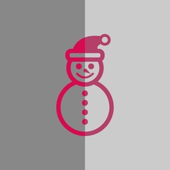 snowman icon stock vector illustration flat design