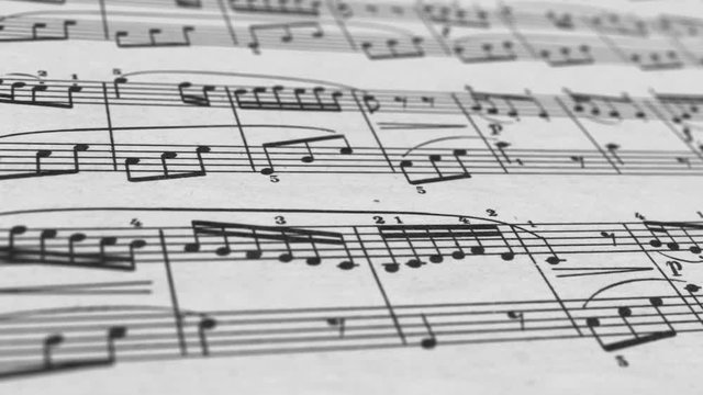 Musical Notes - Slider shot of musical notes