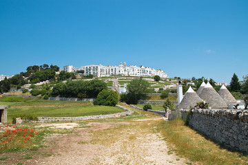 Panoramic view of Locorotondo. Puglia. Italy. 