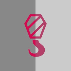 crane icon stock vector illustration flat design