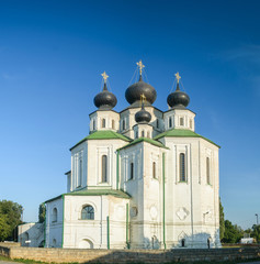 Fototapeta na wymiar Beautiful Orthodox church against blue sky