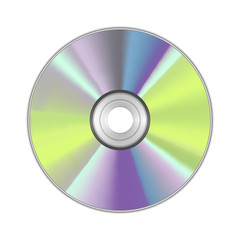 Realistic Detailed Round CD Disk. Vector