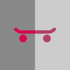skateboard side view icon stock vector illustration flat design