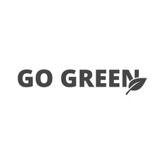 Go green stamp, sign, icon