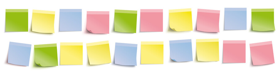 Bunte Klebezettel Doppelreihe