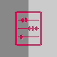 wooden abacus icon stock vector illustration flat design