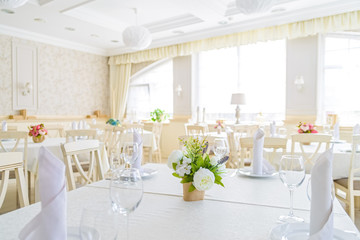 Elegant served table indoors