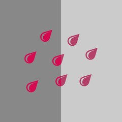 cloud with rain drops icon stock vector illustration flat design