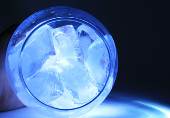 Ice in glass
