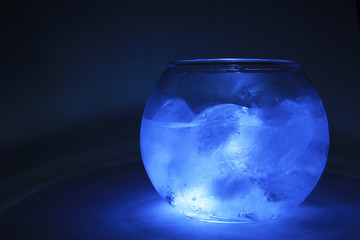 Ice in glass