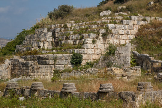 Ruins of Temple of Eshmun near Sidon, Lebanon