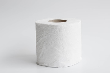 Toilet paper on isolated background.