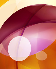 Glossy glass shiny bubble abstract background, wave lines