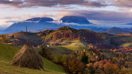 Autumn on Transylvanian hills, Romania