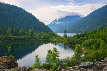 Lake Sable in the mountains of Khamar-Daban, Pribaikalye, the Republic of Buryatia