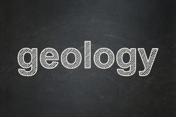 Fototapeta na wymiar Science concept: Geology on chalkboard background