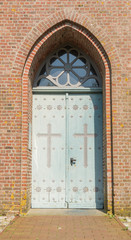 Tür der Kirche von Tetenbüll