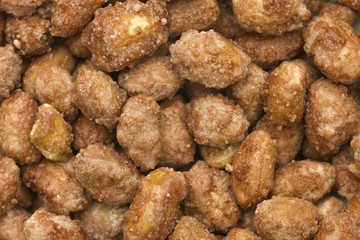sugared  peanut pile background closeup