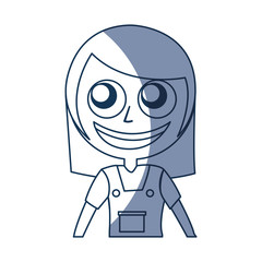 woman mechanic worker with overalls vector illustration design