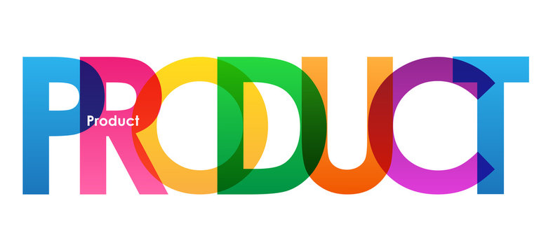 PRODUCT Colourful Vector Letters Icon