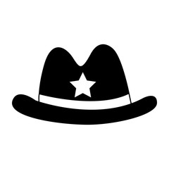 sheriff hat isolated icon vector illustration design