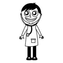 male doctor avatar character vector illustration design