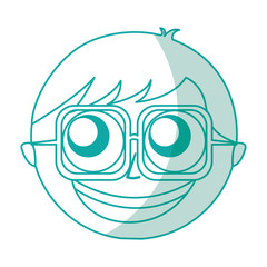 male nerd avatar character vector illustration design