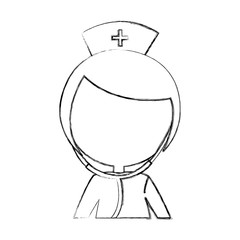 female doctor avatar character vector illustration design