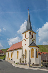 Fototapeta na wymiar Kirche St.Johannes Escherndorf am Main