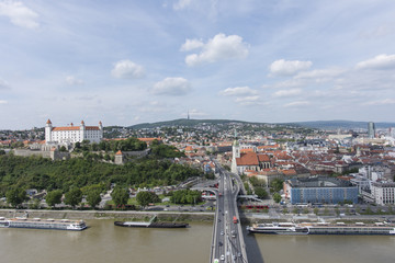 Obraz premium A panoramic view of Bratislava