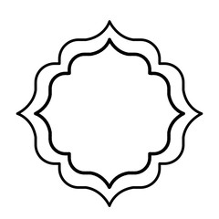 decorative frame icon over white background. vector illustration