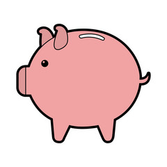 piggy savings isolated icon vector illustration design