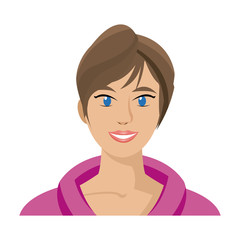 woman face portrait. beautiful spa model girl vector illustration