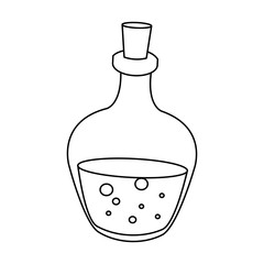 spa glass bottle oil aromatherapy massage vector illustration