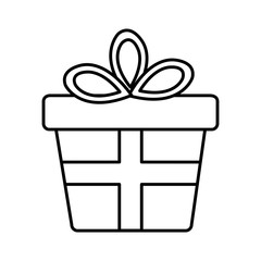 gift box icon over white background. vector illustration