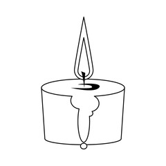 candle spa aromatherapy light treatment vector illustration