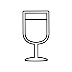 wine glass icon over white background. vector illustration