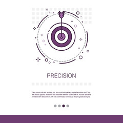 Precision Target Arrow Get Aim Business Web Banner With Copy Space Vector Illustration