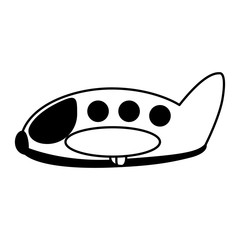 cute airplane flying icon vector illustration design