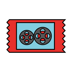 movie ticket isolated icon vector illustration design